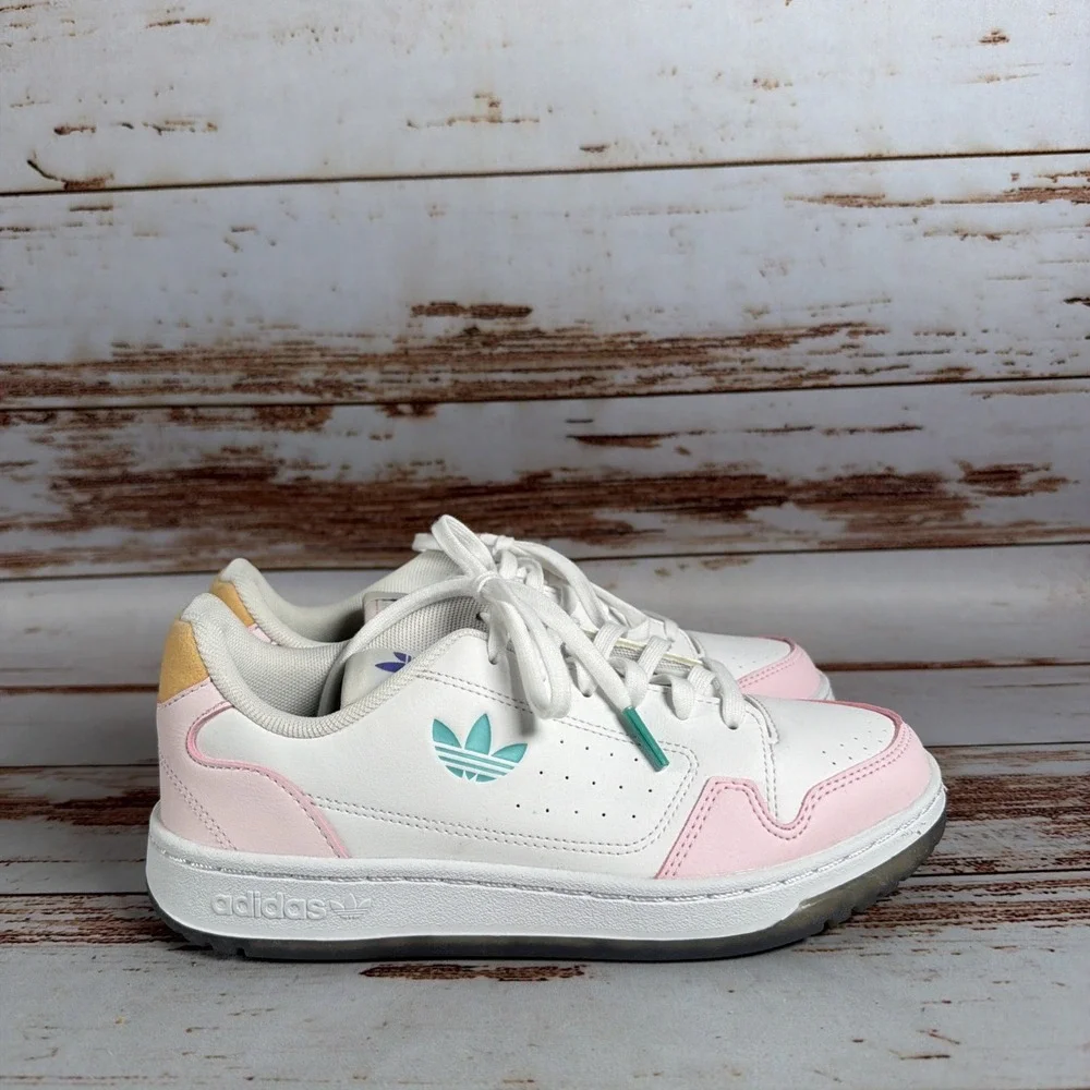 Adidas NY 90 Cloud Size 4.5 White Light Purple Clear Pink GS GY1172